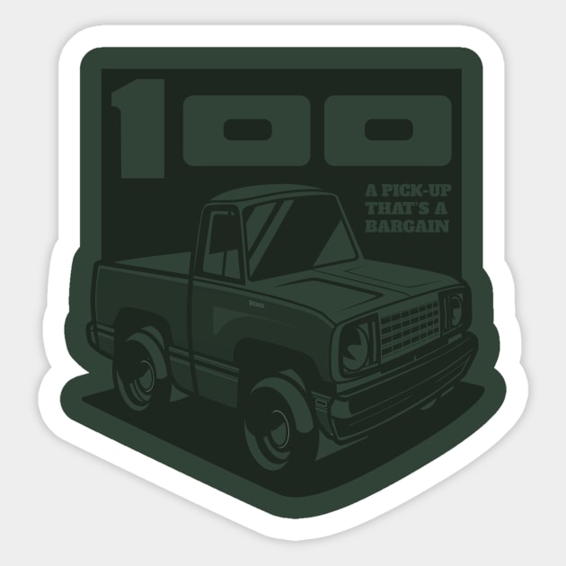 Medium Green Sunfire Poly - D-100 (1978 - White-Based - Ghost) Sticker by jepegdesign